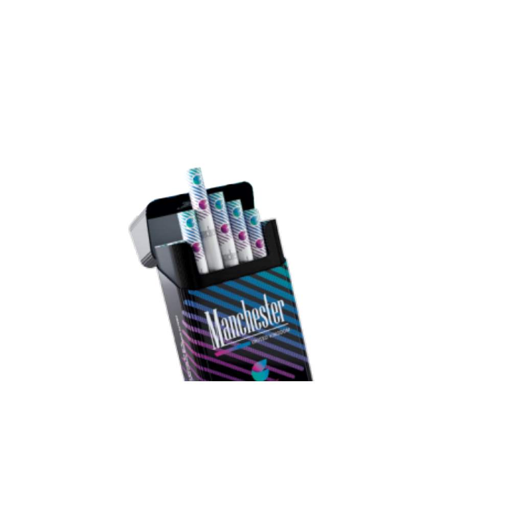 Manchester Double Drive Blueberry Mint Cigarettes - 1 Carton (10 Packs)