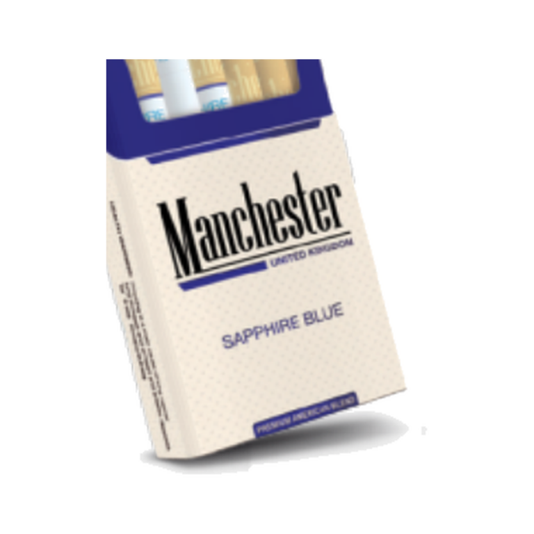 Manchester Sapphire Blue Cigarettes - 1 Carton (10 Packs)