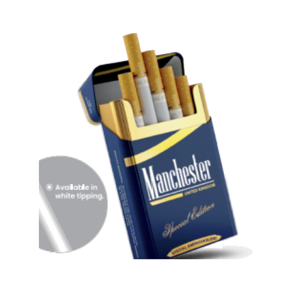 Manchester Special Edition Blue Cigarettes - 1 Carton (10 Packs)